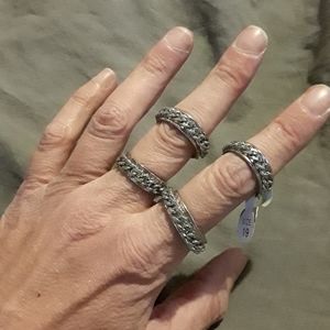 Chain on stainless steel ring ☆New☆